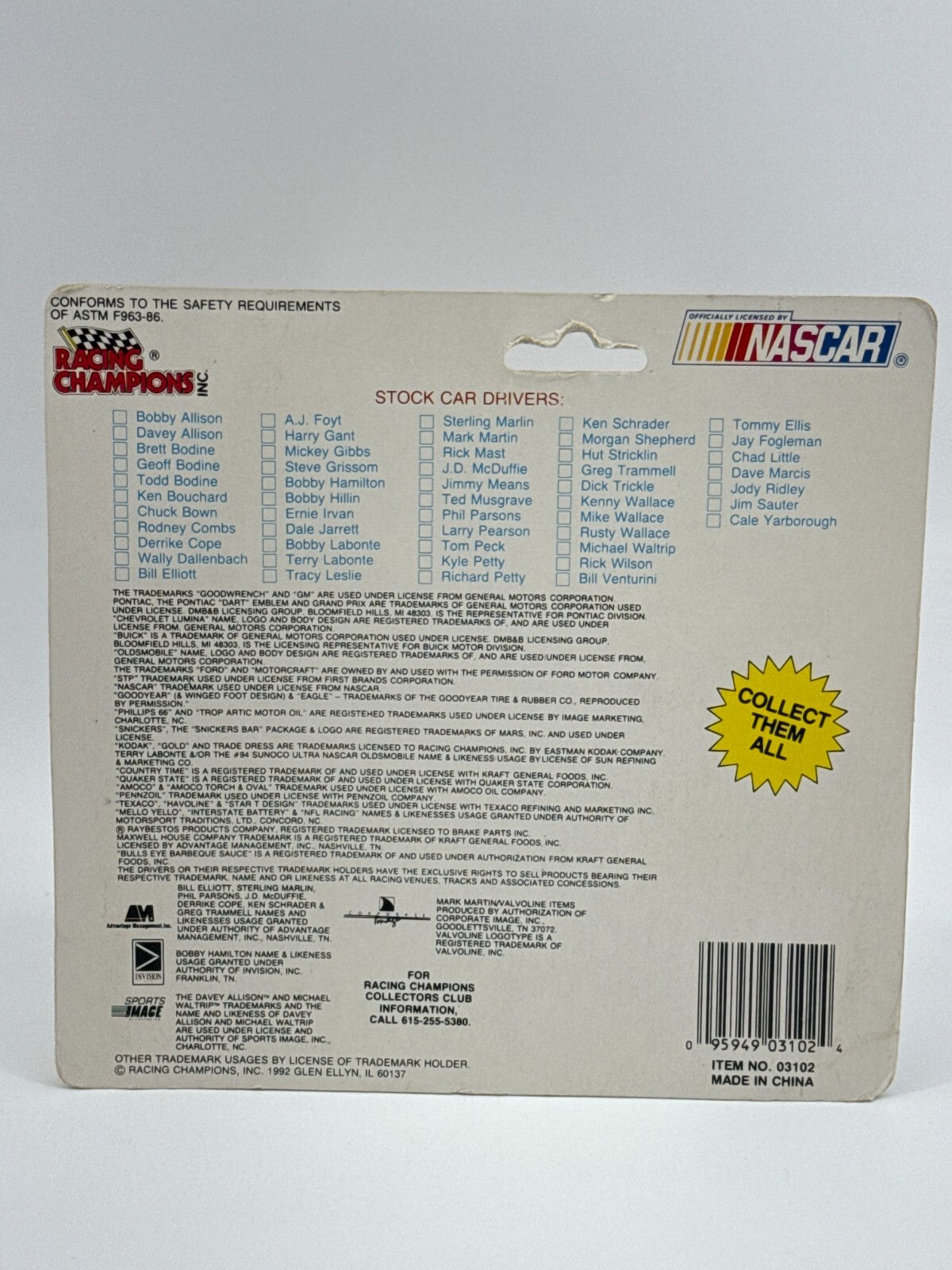 1991 Racing Champions NASCAR #15 Motorcraft Transporter Geoff Bodine 1:87 MOC
