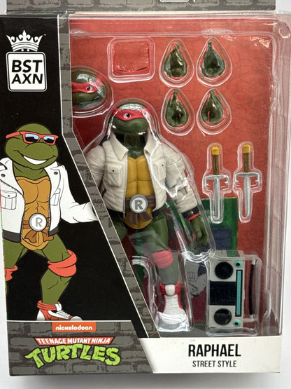 BST AXN Teenage Mutant Ninja Turtles Raphael Action Figure Green Points SET