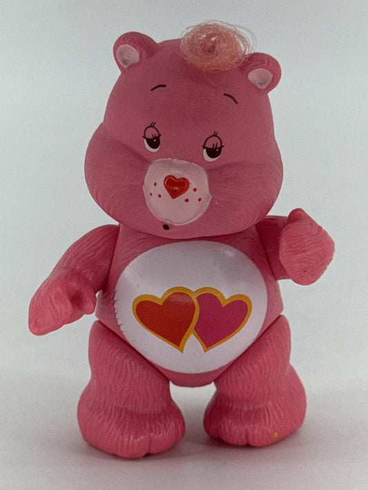 Care Bears Love A Lot Bear Figure Kenner 1983 PVC Pink Hearts 3
