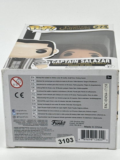 Funko Pop Pirates Of The Caribbean Captain Salazar 274 Figure Vinyl Boxed Black