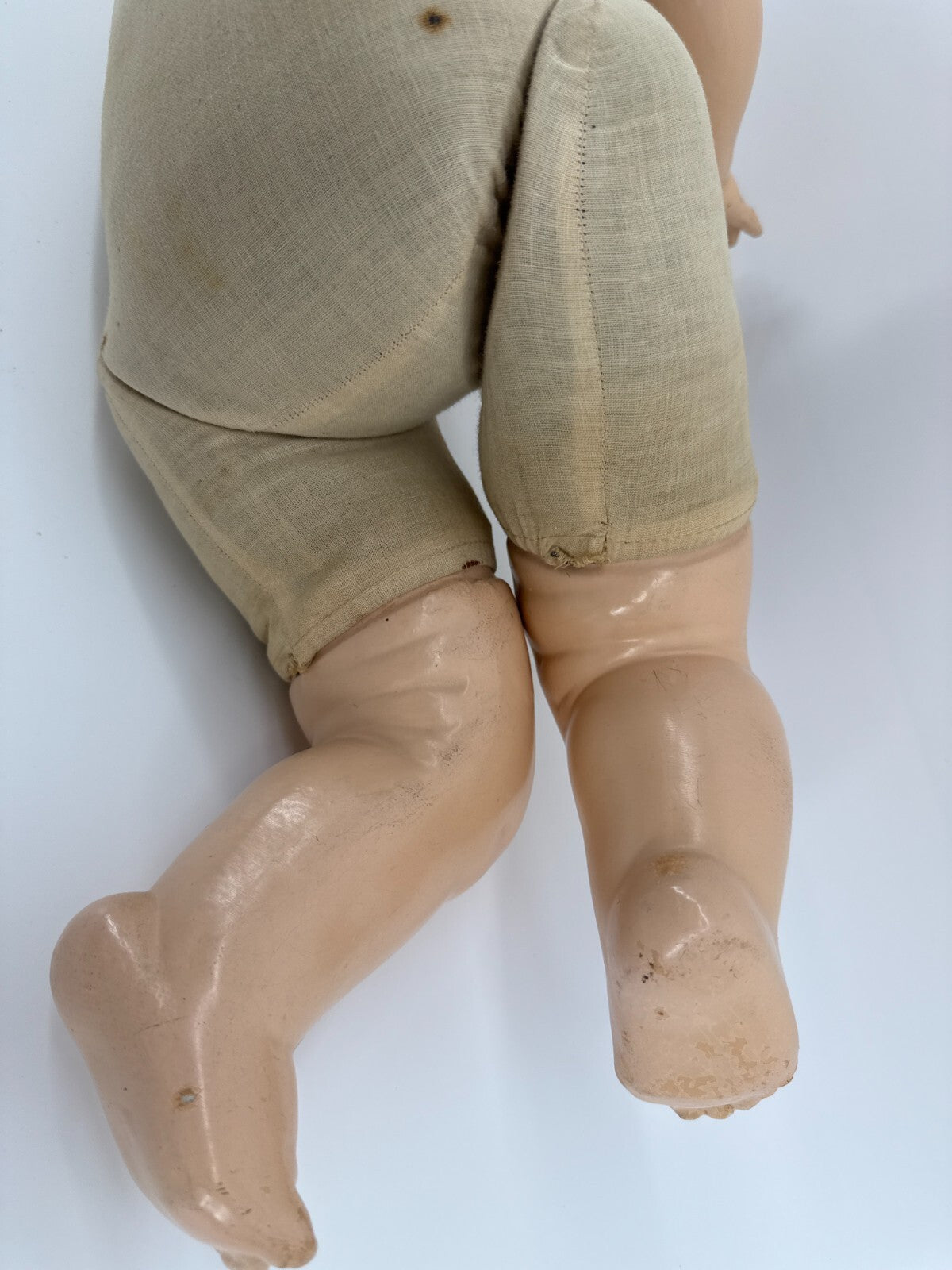 Antique 1920s EIH Co Horsman Baby Dimples Doll 20” Tin Eyes Comp Body READ