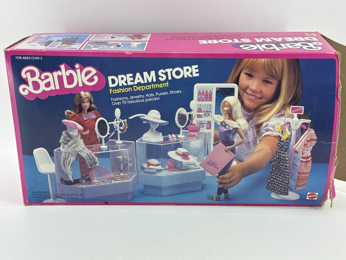 1982 Mattel Barbie Fashion Dept. Playset 4022 Box & Parts