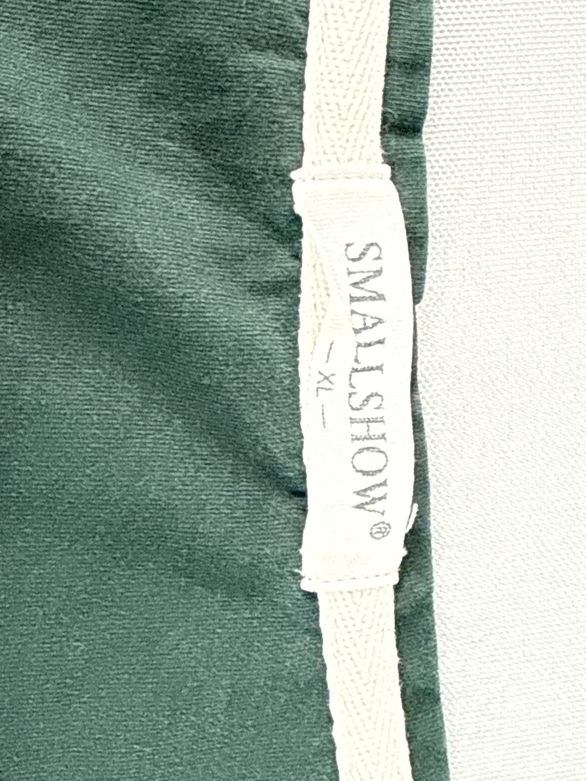 SMALLSHOW Crewneck Long Sleeve Top Womens XL Dark Green Cotton Regular Fit Slim