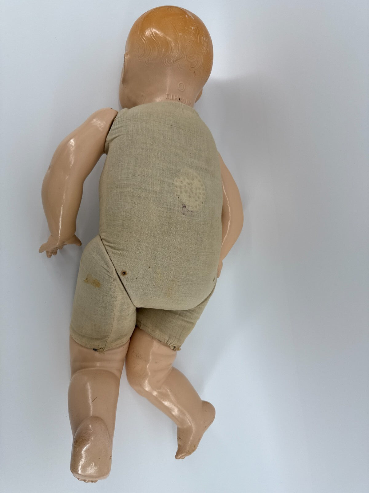 Antique 1920s EIH Co Horsman Baby Dimples Doll 20” Tin Eyes Comp Body READ