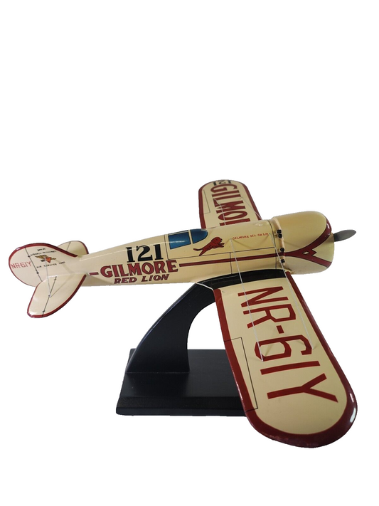 Wedell Williams Racer Gilmore Red Lion Wooden Airplane Model Vintage Collectible