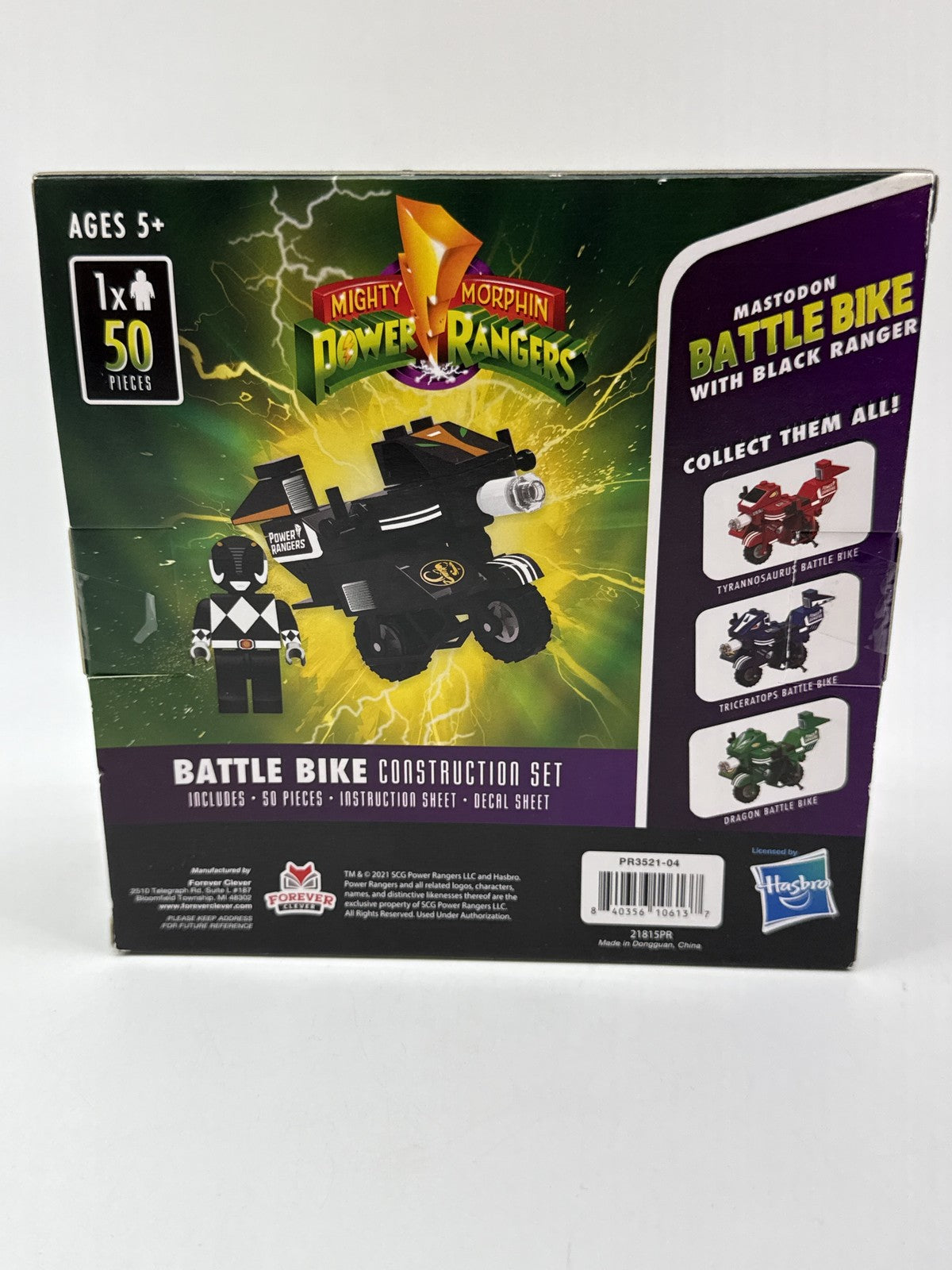 Mighty Morphin Power Rangers Black Ranger Black Battle Bike Construction Set