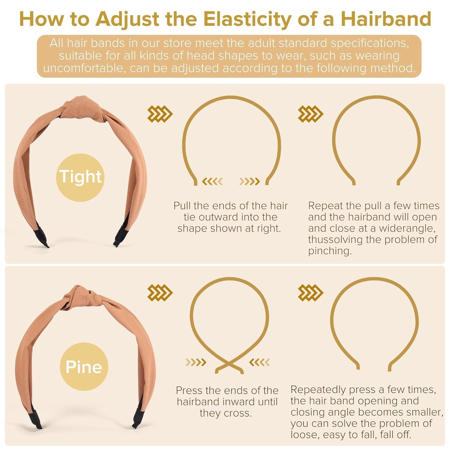 6PCS Knotted Headbands Women Girls Wide Hair Bands Solid Colors Turban Twist