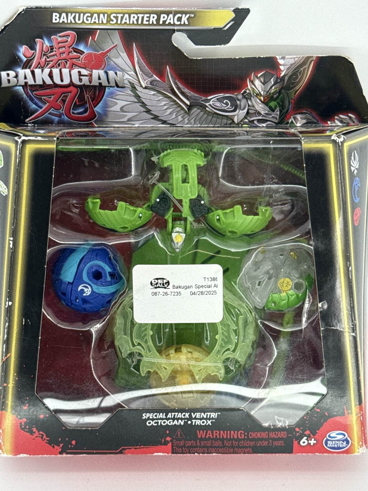 Bakugan Starter Pack Special Attack Ventri Octogan Trox Gen 3 3-Pack NEW