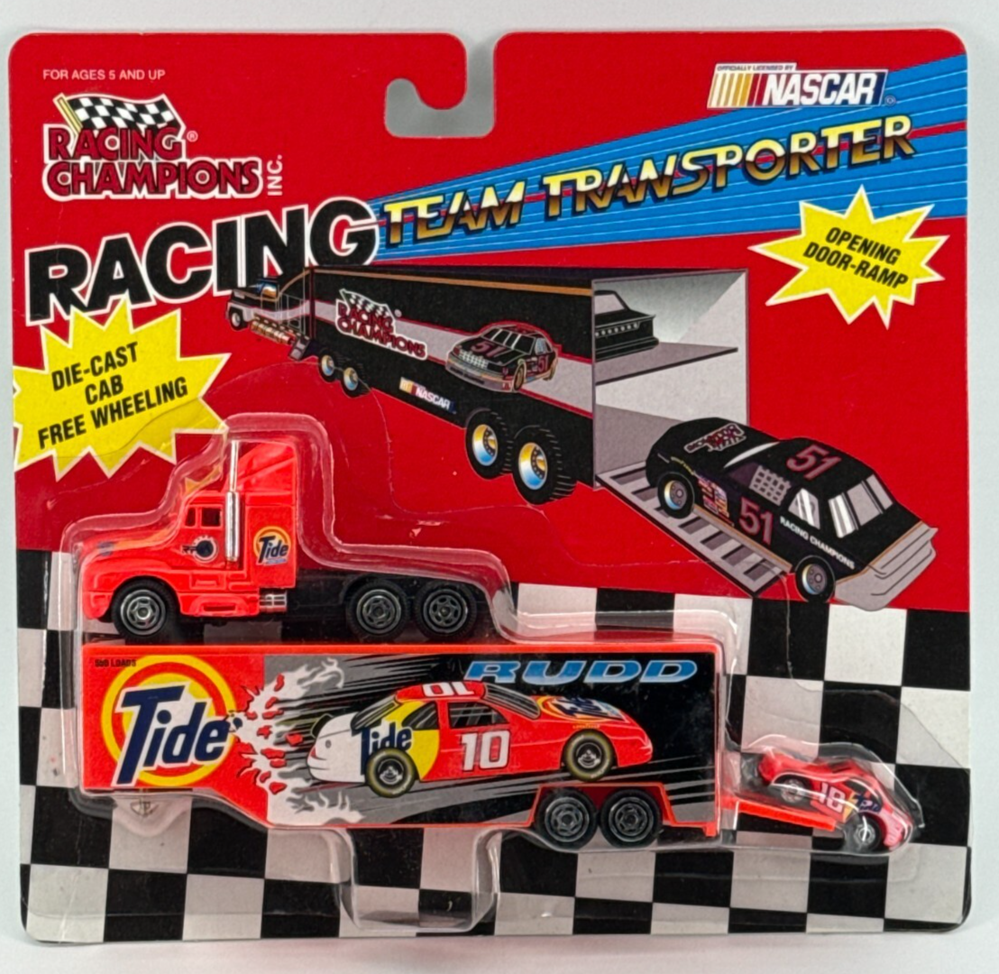 1996 NASCAR #10 Ricky Rudd Tide Racing Team 1/87 Diecast  Transporter & Car 