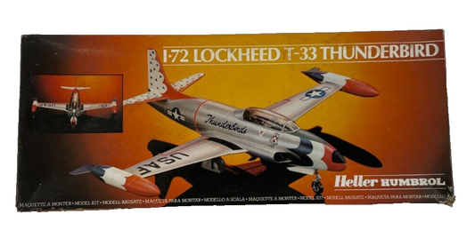 Heller Humbrol Lockheed T-33 Thunderbird 1/72 USAF Jet Trainer Model Kit 80360