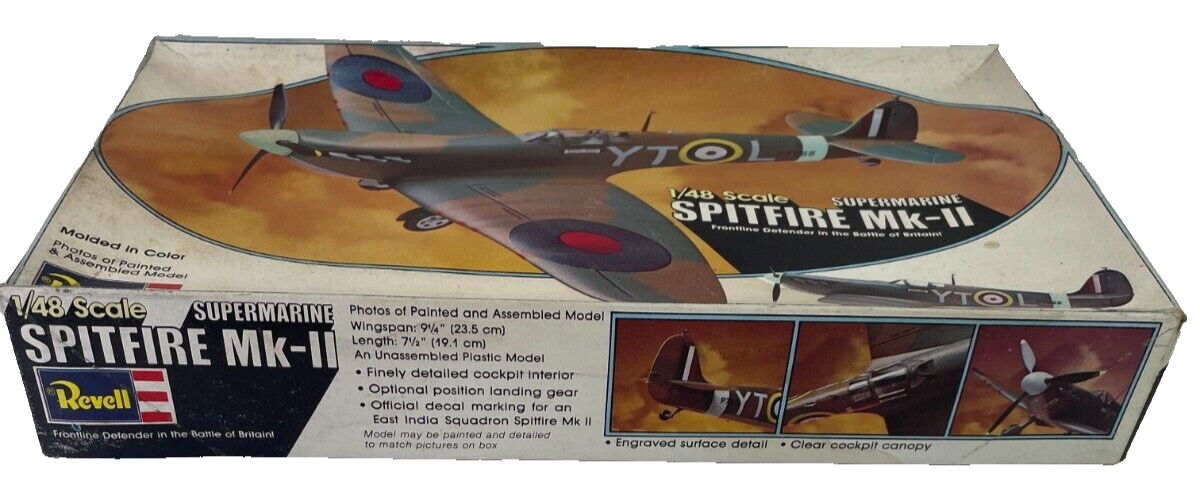 Revell 1/48 Scale Supermarine Spitfire Mk-II Model Kit Vintage Open Box 1866