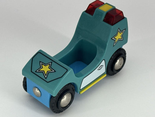 BRIO Wooden Police Car Light & Sound Wood Toy Thomas Compatible