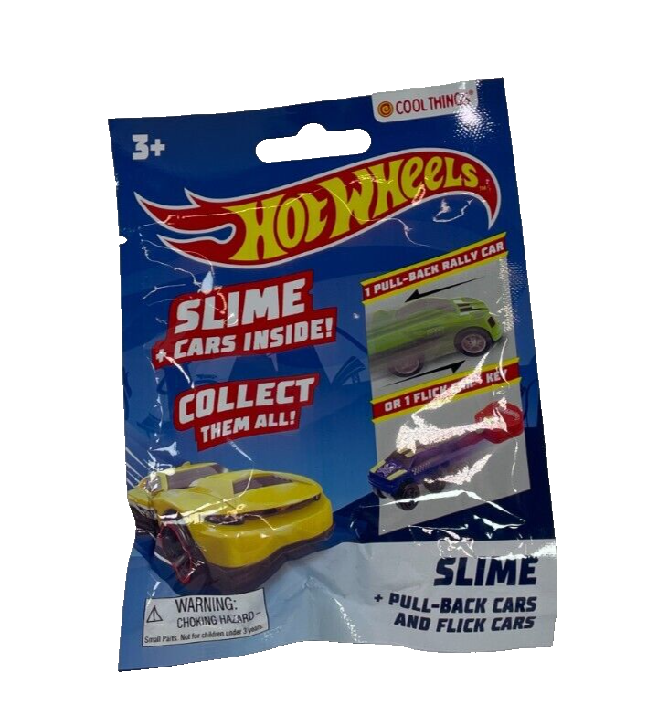 🔥 Hot Wheels Blind Bag Mystery Car w/ SLIME! Pull-Back or Flick Racer 🚗