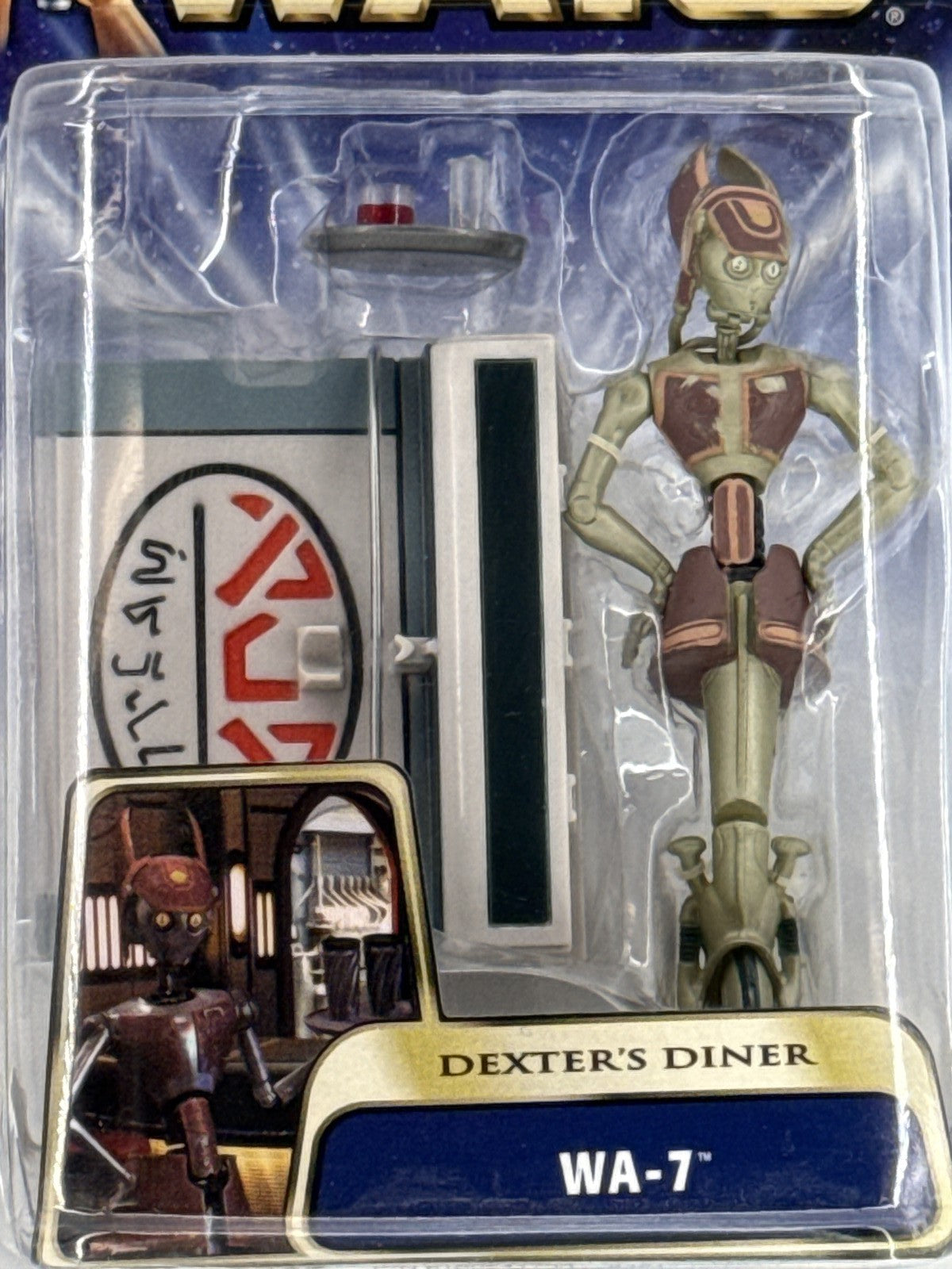 2003 Star Wars AOTC WA-7 Dexter's Diner Action Figure #28 Hasbro NIB