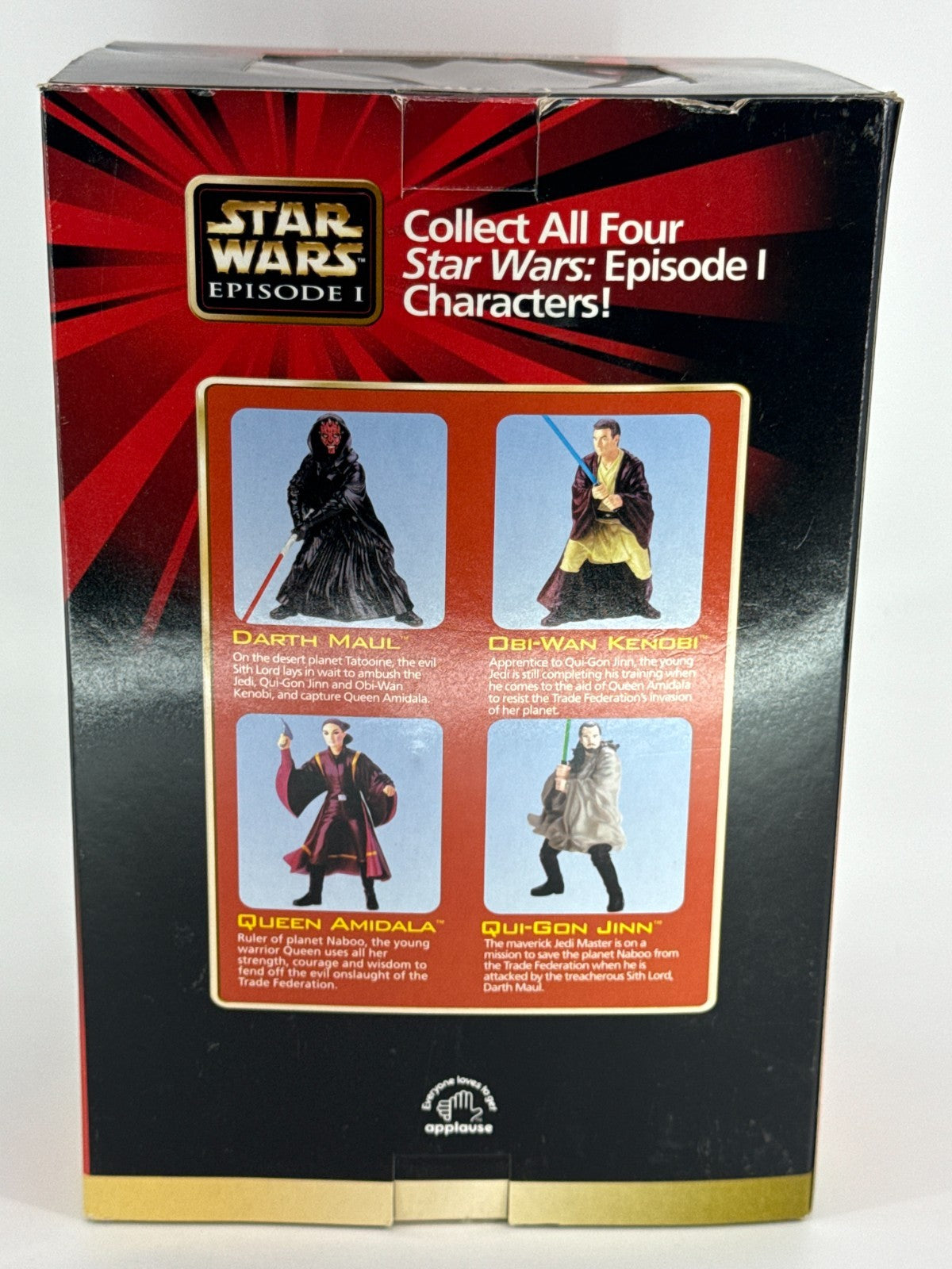 Star Wars EP1 Darth Maul 9" Figure Applause 1999 Glow Lightsaber MIB 4365