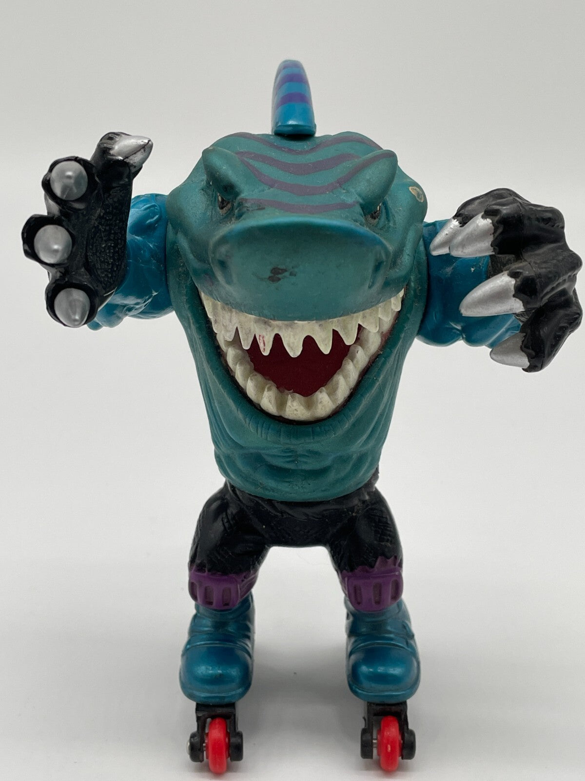 1995 Street Sharks Blades Figure Series 2 Mattel Metallic Blue Roller Skates