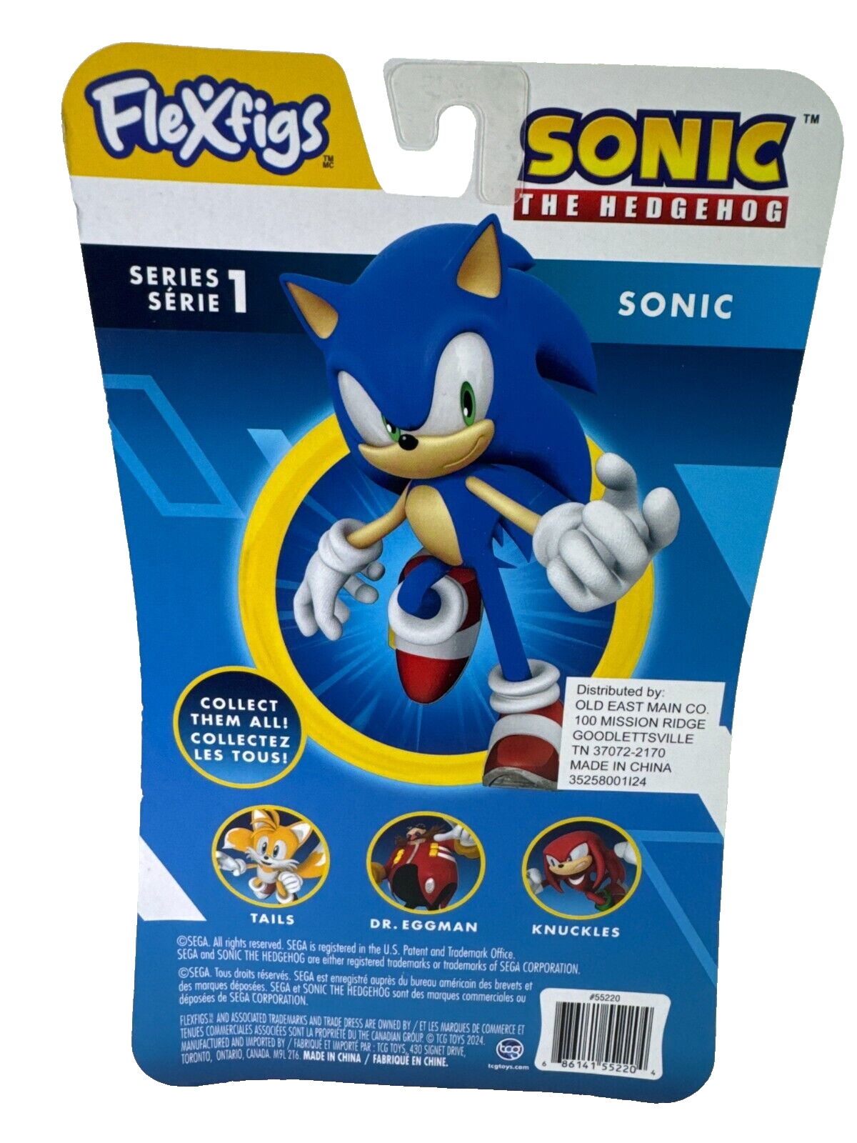 Sonic The Hedgehog FlexFigs 5" Bendable Figure TCG Toys 55220 SEGA Collectible
