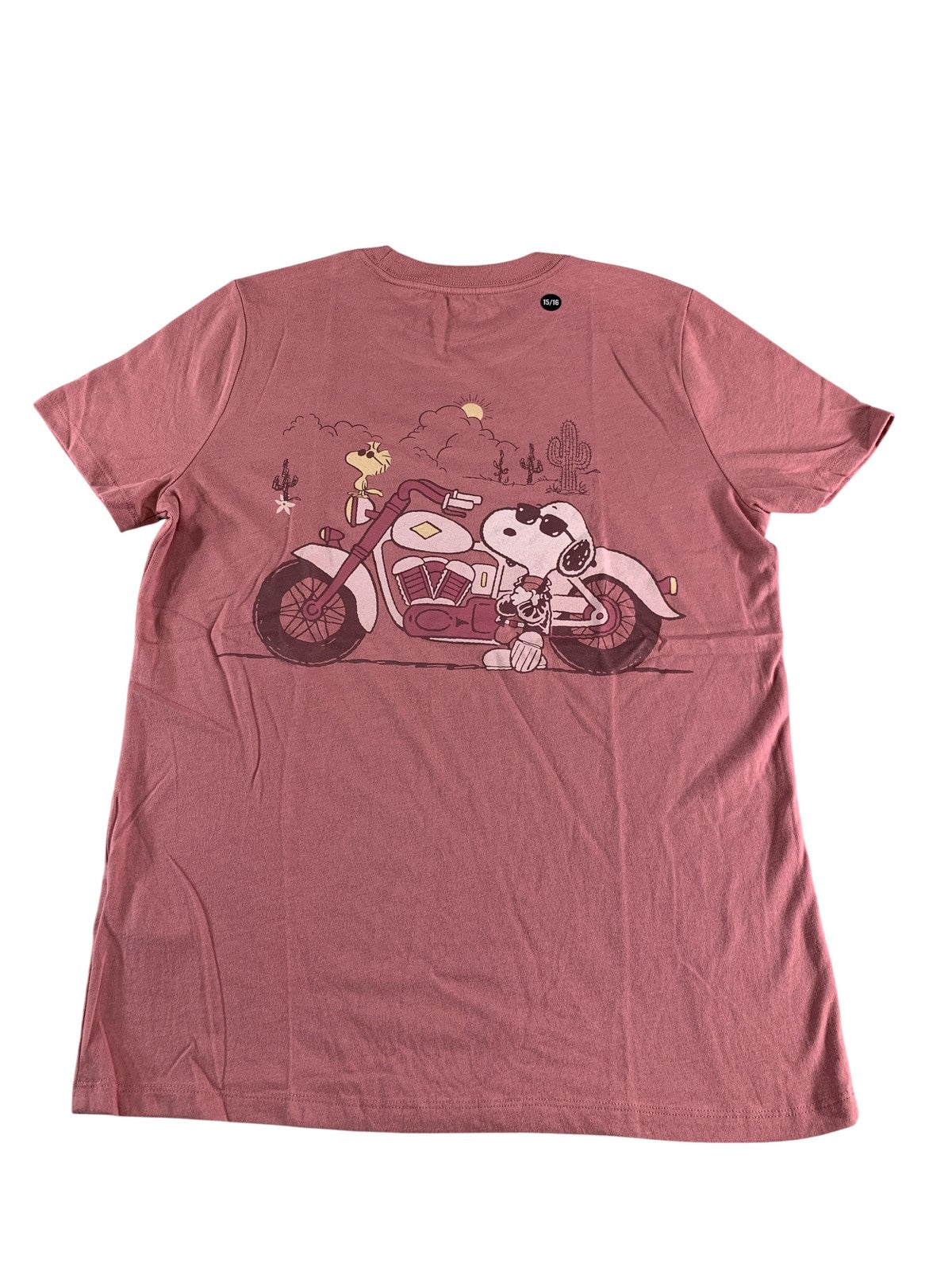 Snoopy Los Angeles Biker Club Shirt Youth 15/16 Pink Abercrombie Kids Graphic