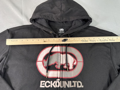 Ecko Unltd Rhino Graphic Zip Up Hoodie XL Black Cotton Streetwear Long Y2K