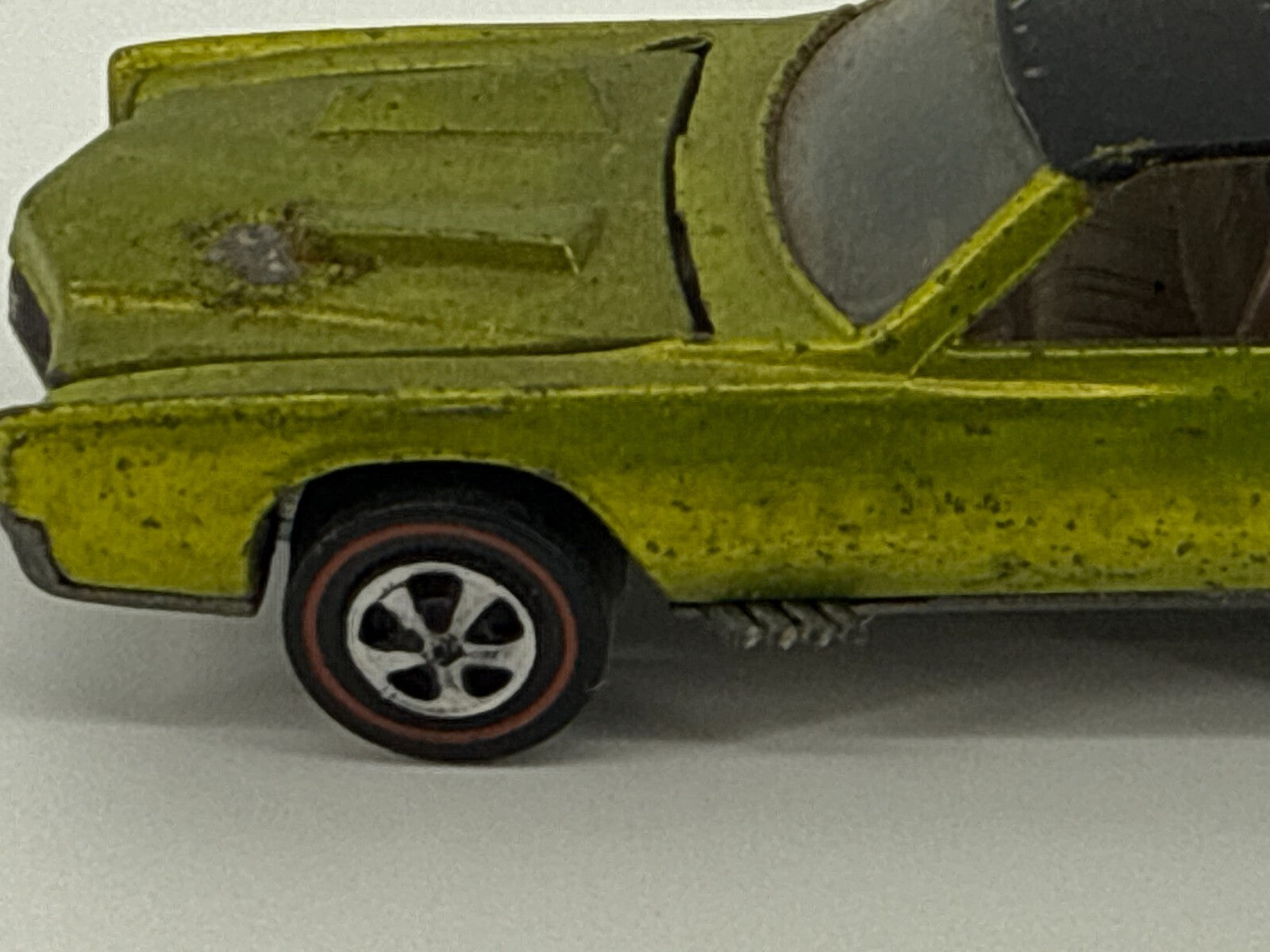 1968 Hot Wheels Redline Custom Eldorado Lime HK Matte Roof Vintage Rare Loose