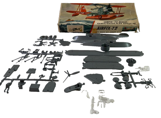 1/72 Airfix J2F-6 Grumman Duck Float Plane Model Kit - Vintage Open Box