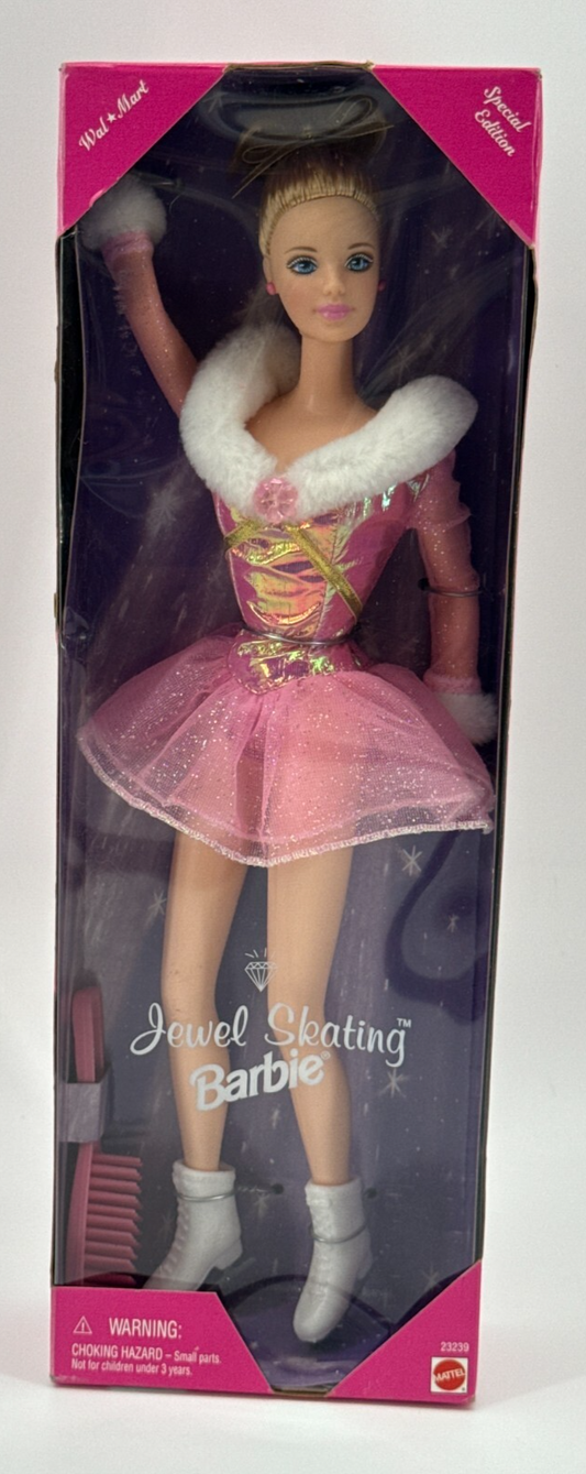1995 Jewel Skating Barbie Doll Pink Dress Walmart Special Edition Mattel 23239