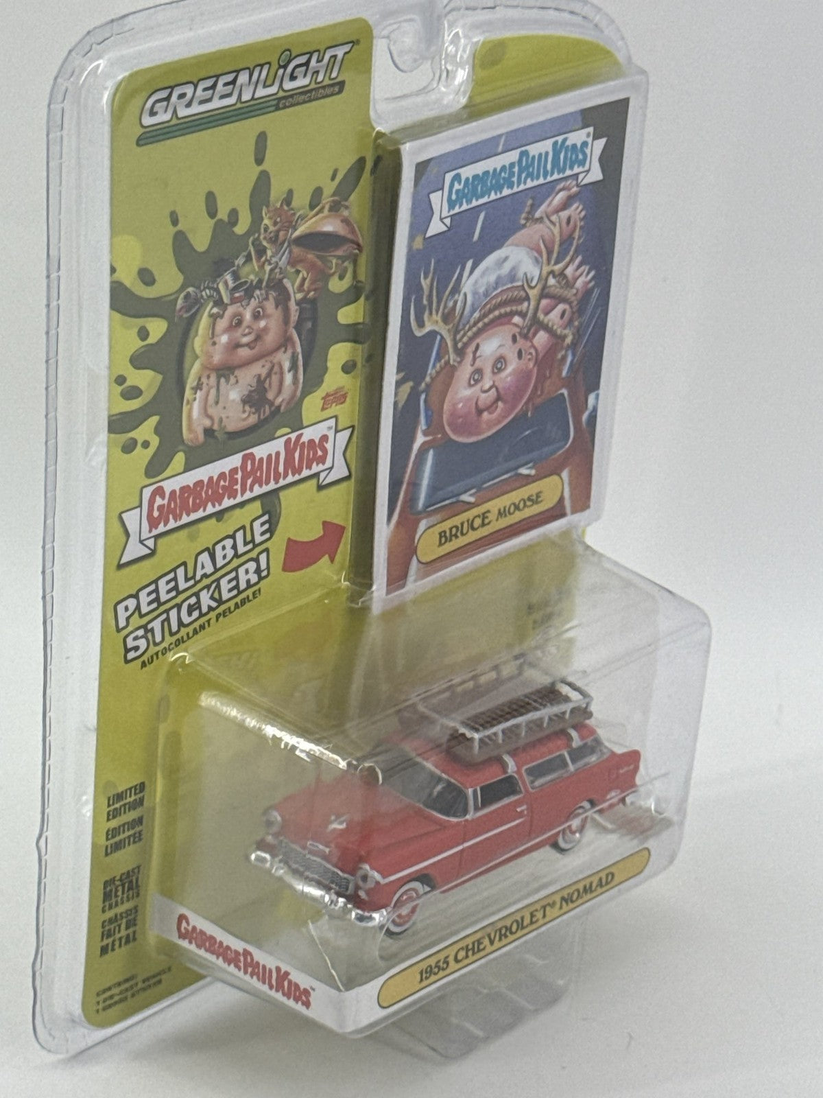 Greenlight Garbage Pail Kids 1955 Chevy Nomad Bruce Moose 1:64 Diecast