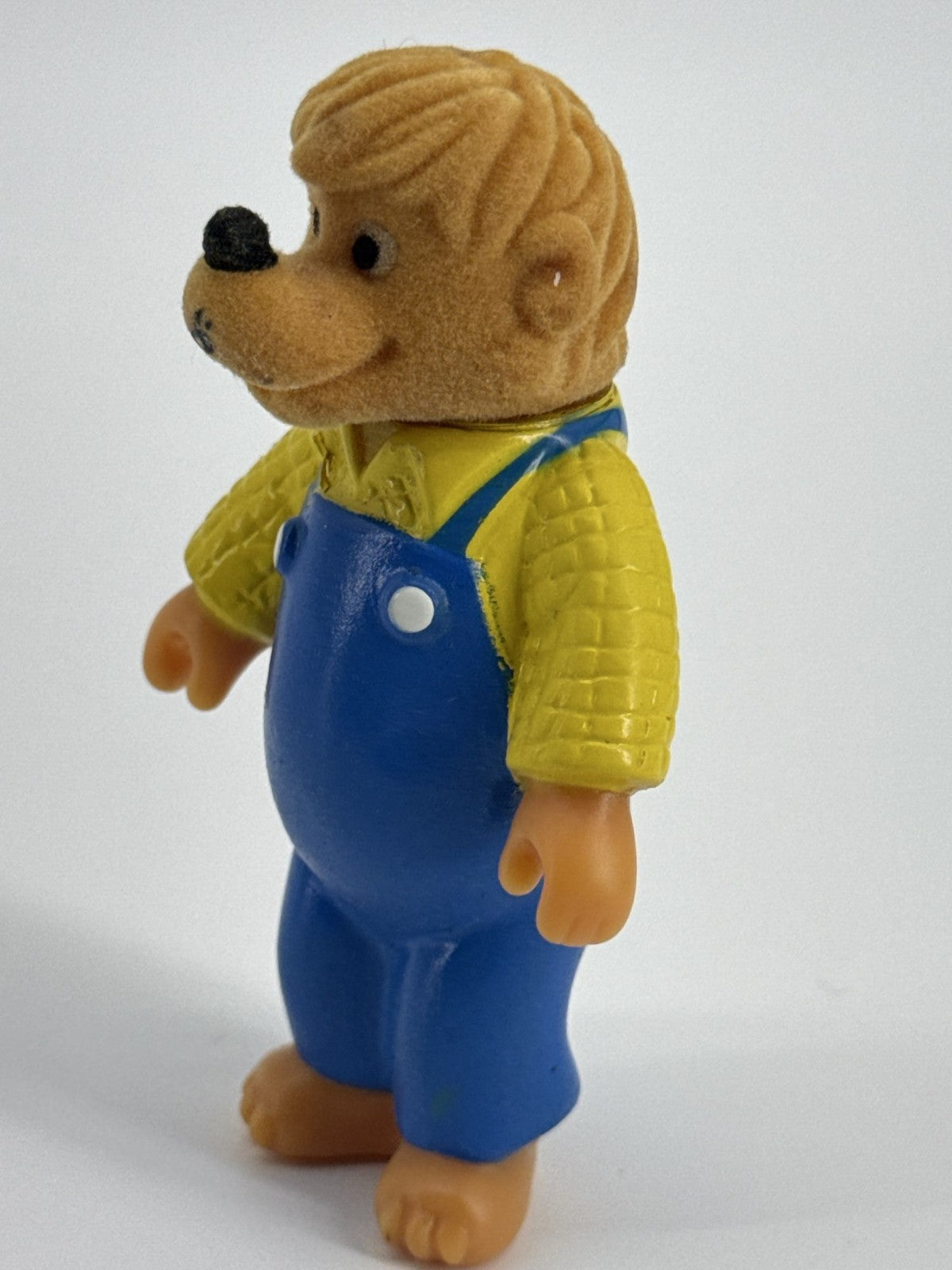 1986 Berenstain Bears Family Flocked Figures McDonald's Happy Meal Lot 4