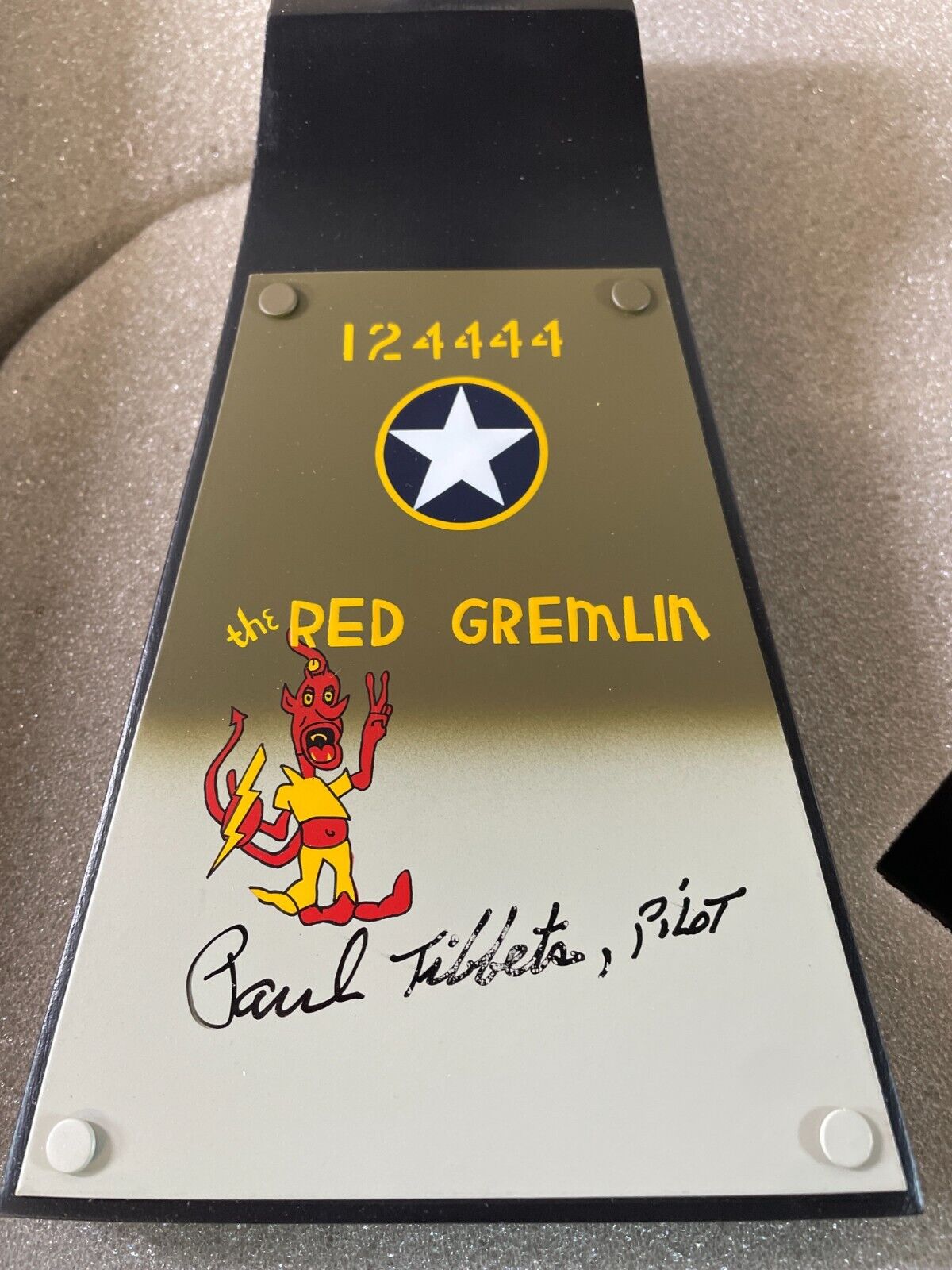 Danbury Mint Limited Edition Red Gremlin Airplane Model 779/3000 COA