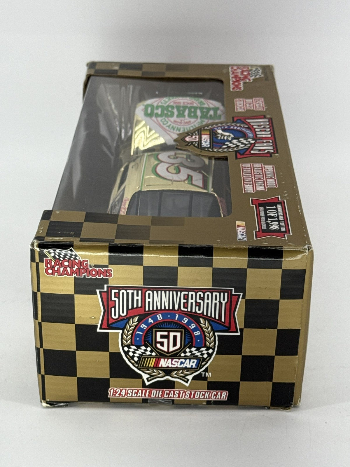 Racing Champions NASCAR #35 Tabasco 50th Anniv Gold 1:24 Diecast 1 of 1,998