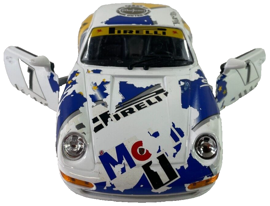 Burago 1:24 Porsche Carrera 911 1993 Rally Car Diecast Model Made in Italy Used