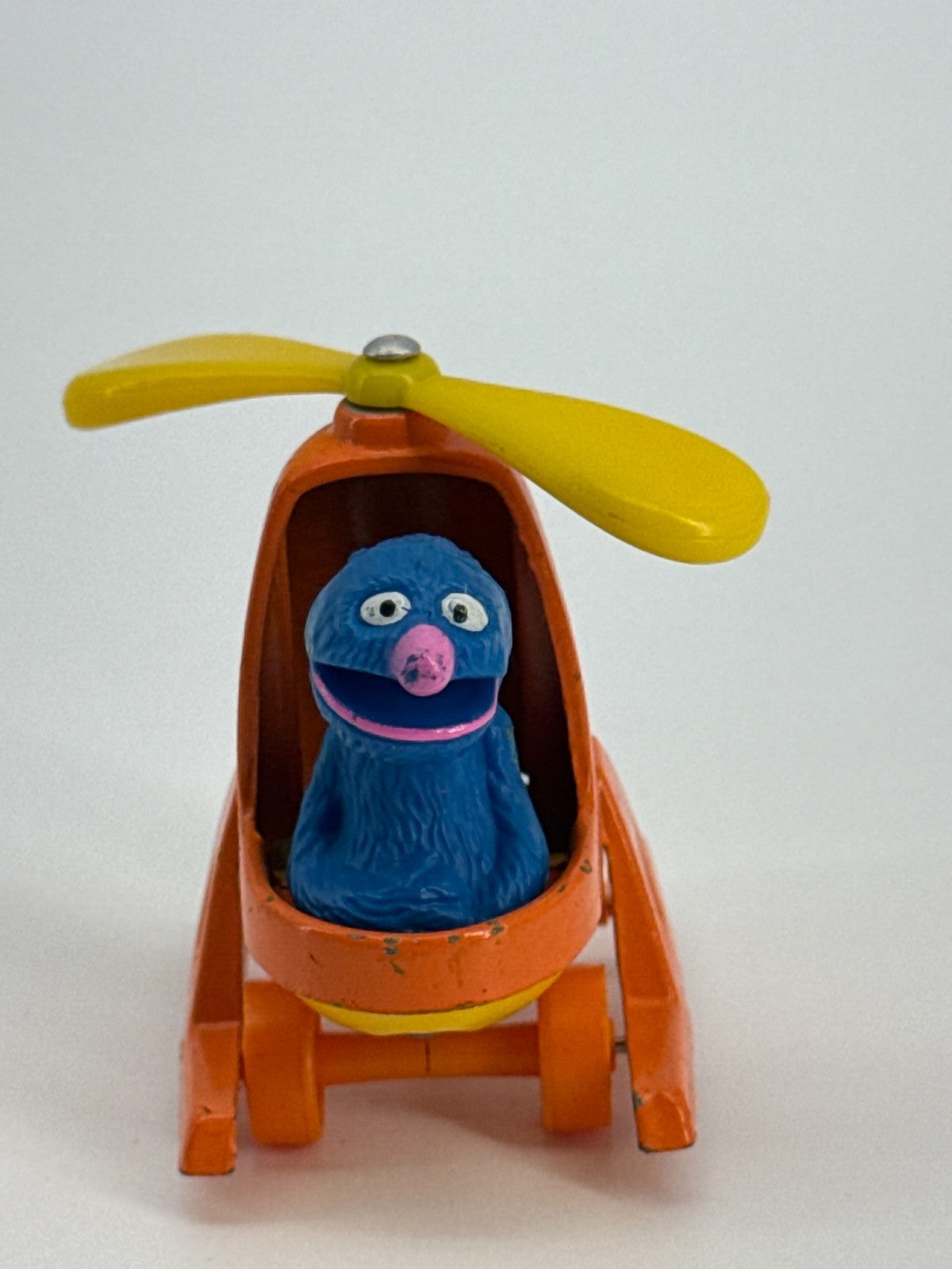 VTG 1970s Hasbro Sesame Street Grover Helicopter Toy Muppets Inc Hong Kong Rare