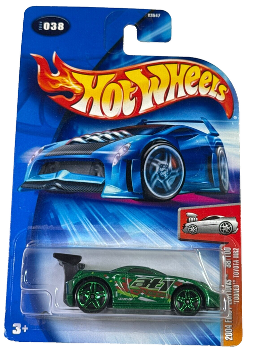 🔥 Hot Wheels 2004 First Editions #038 Tooned Racer – Metallic Green Wide-Body