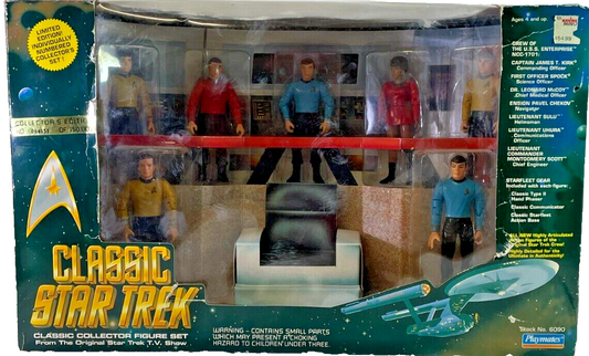 1993 Playmates Classic Star Trek Bridge Crew Figure Set Boxed Limited Edition