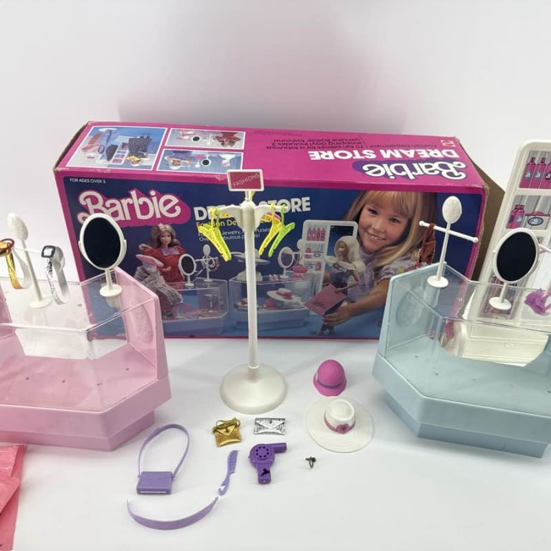 1982 Mattel Barbie Fashion Dept. Playset 4022 Box & Parts
