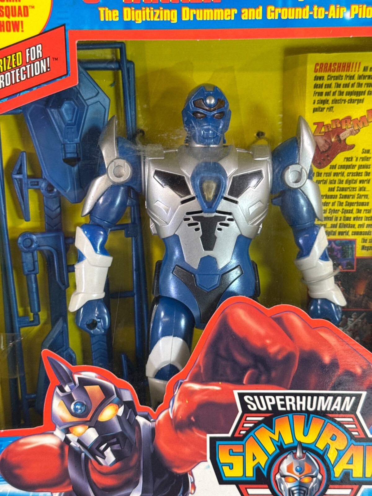 1994 Superhuman Samurai Syber-Squad Deluxe 9" Tanker Figure Playmates MIB