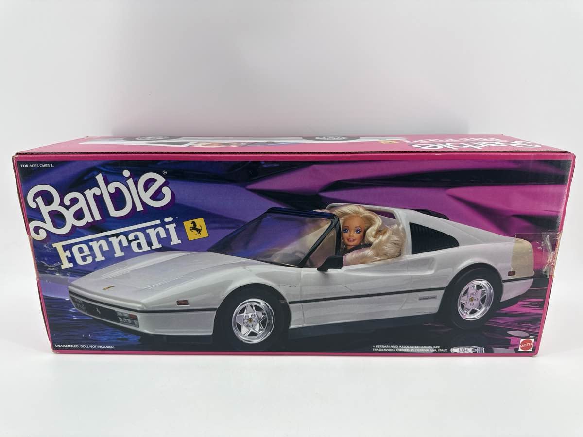 1988 Mattel Barbie White Ferrari Sports Convertible w/ Box