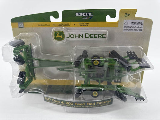1/64 ERTL John Deere 637 Disk & 200 Seed Bed Finisher Farm Toy