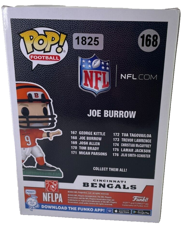 Funko Pop! NFL Joe Burrow #168 Cincinnati Bengals QB – Away Jersey 🔥