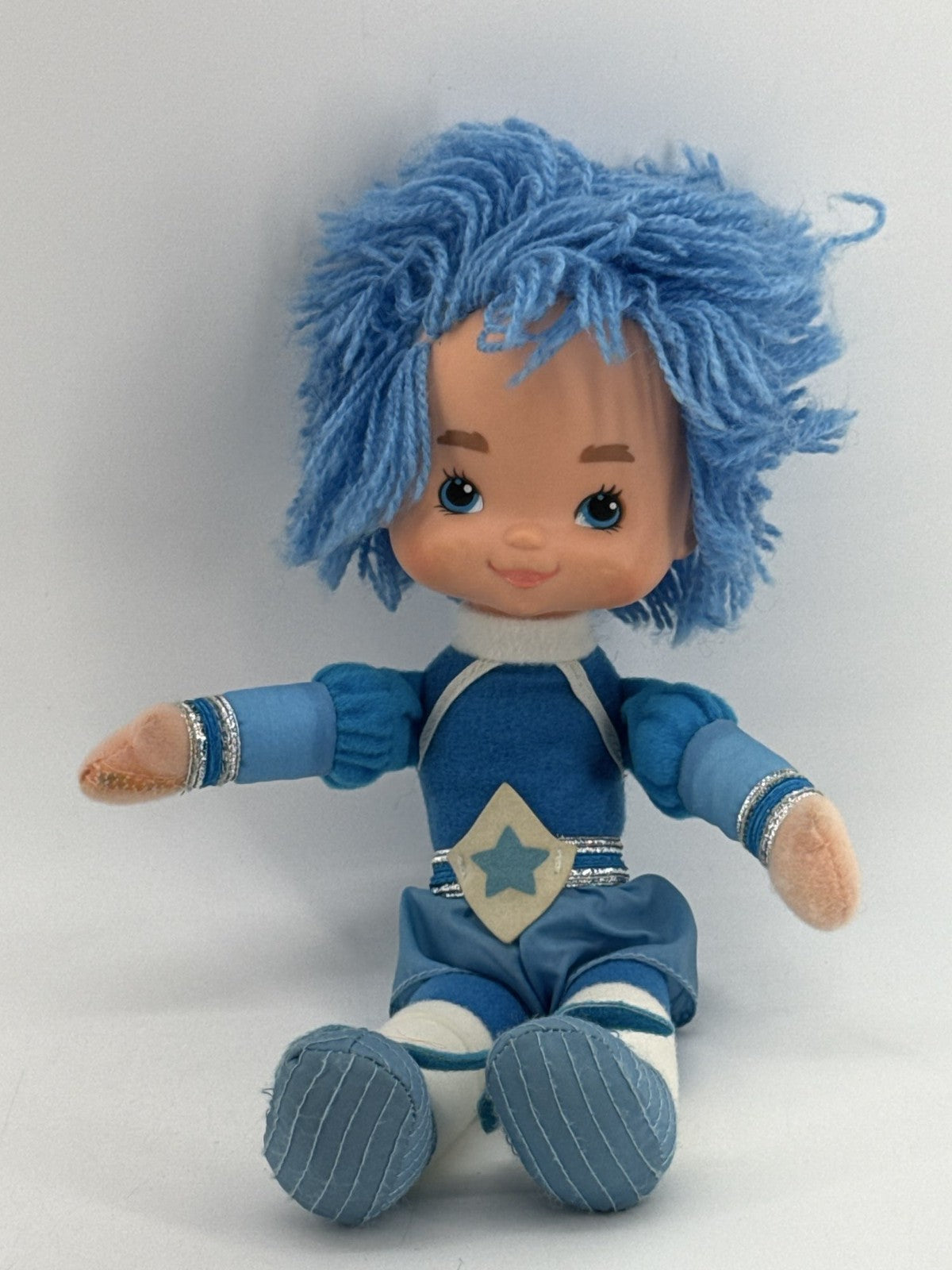 1983 Hallmark Rainbow Brite Blue Doll 11" Plush Yarn Hair Mattel