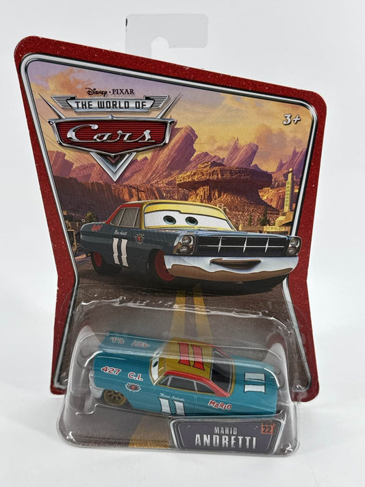 Disney Pixar Cars Mario Andretti Diecast 2008 World of Cars Mattel NIP HTF