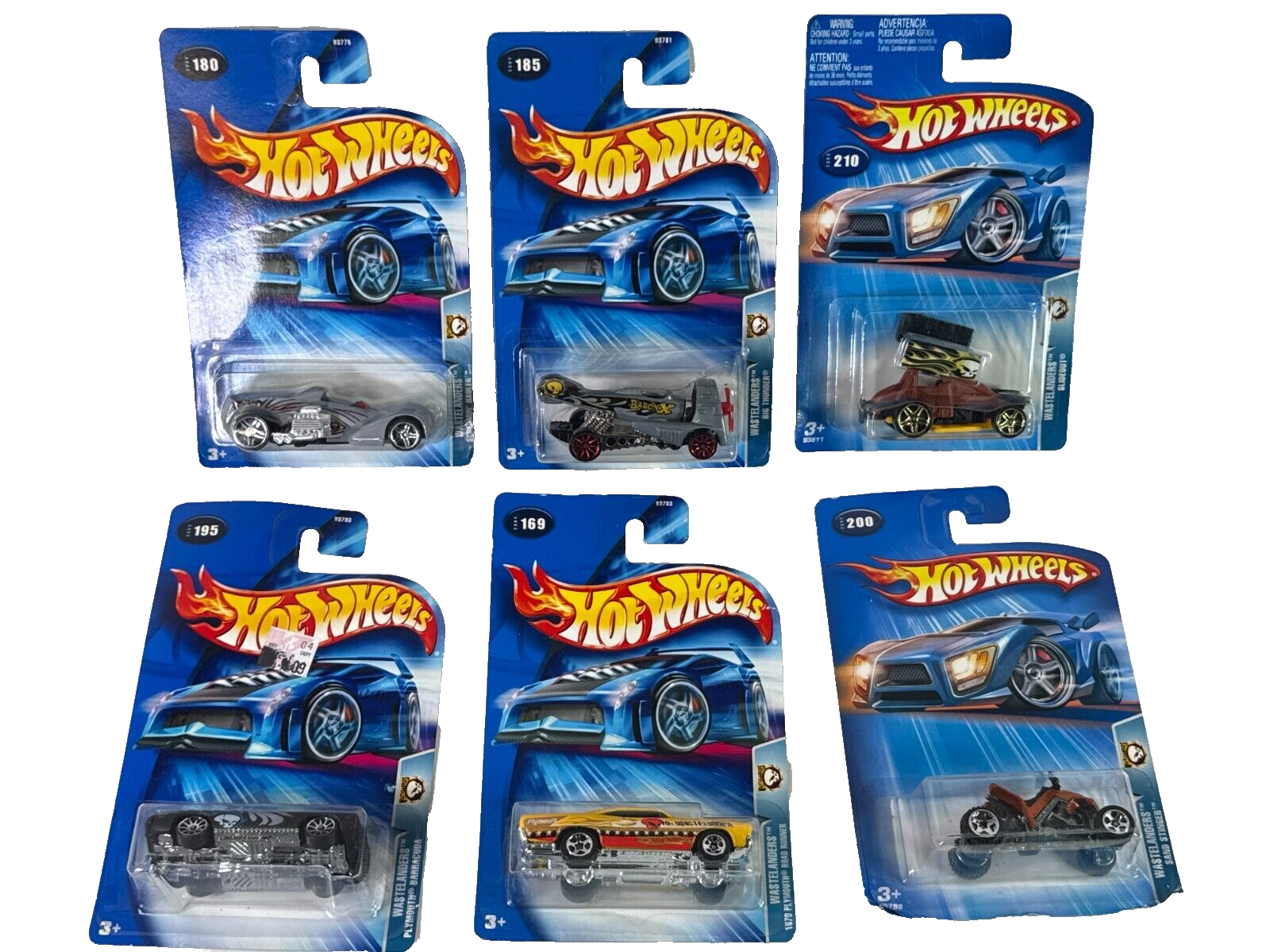 Hot Wheels Wastelanders Lot 6 Car Set Post Apocalyptic Diecast Mint Sealed 1:64
