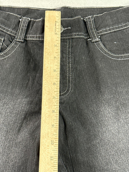 Faded Glory Flared Jeans Mens 16R Black Denim Bell Bottom High Rise Vintage