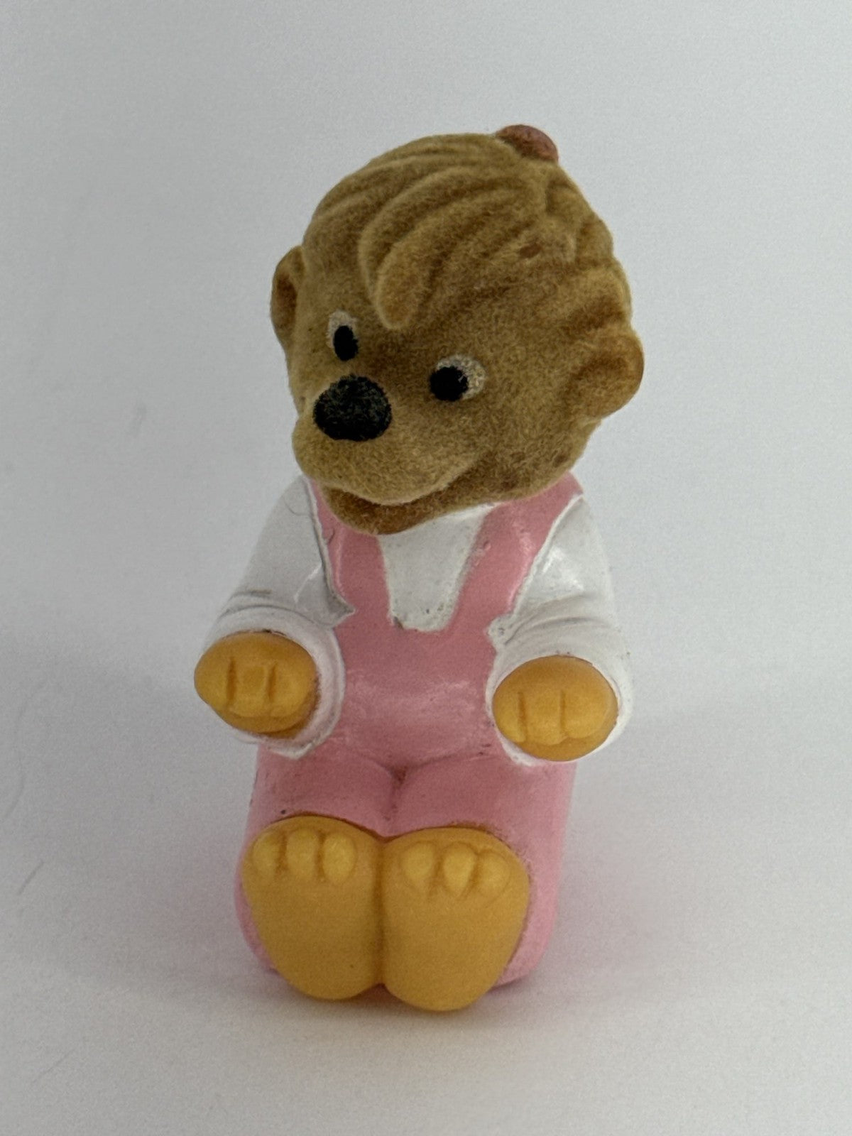 1986 Berenstain Bears Family Flocked Figures McDonald's Happy Meal Lot 4