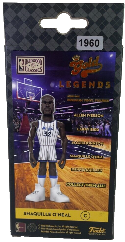 Funko Gold NBA Legends Shaquille O'Neal Chase Variant – 5" Premium Vinyl Figure
