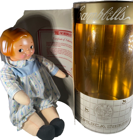 1998 Horsman Campbell Soup Girl Doll LC-1452 11” Limited Edition MIP Repro 1910