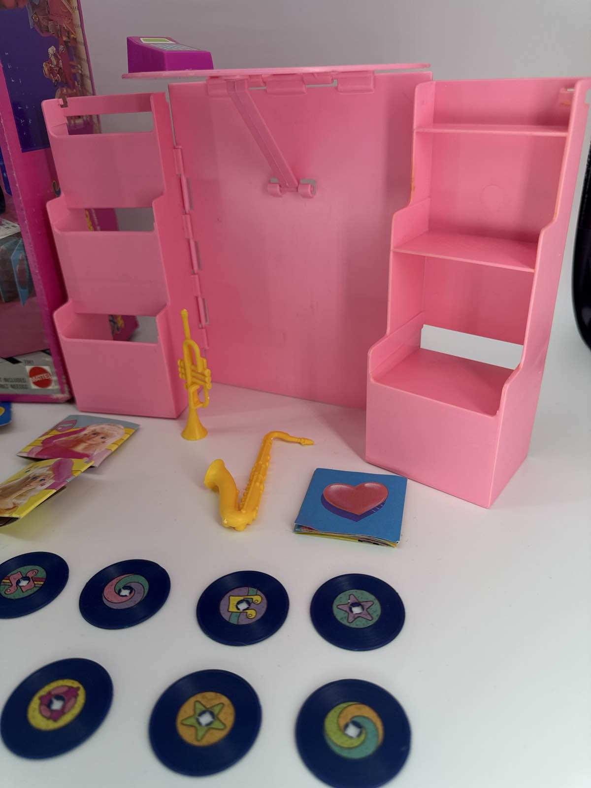 1987 Mattel Barbie Music Shop Playset #7361 Box Accys
