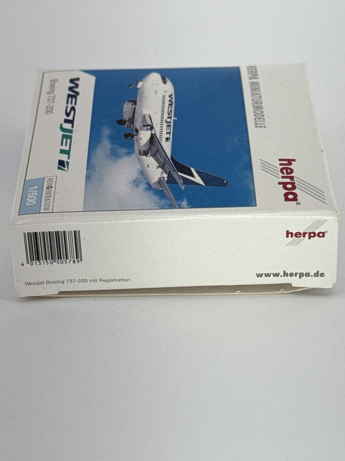 Herpa Wings WestJet Boeing 737-200 1:500 Diecast Model Airplane 505789