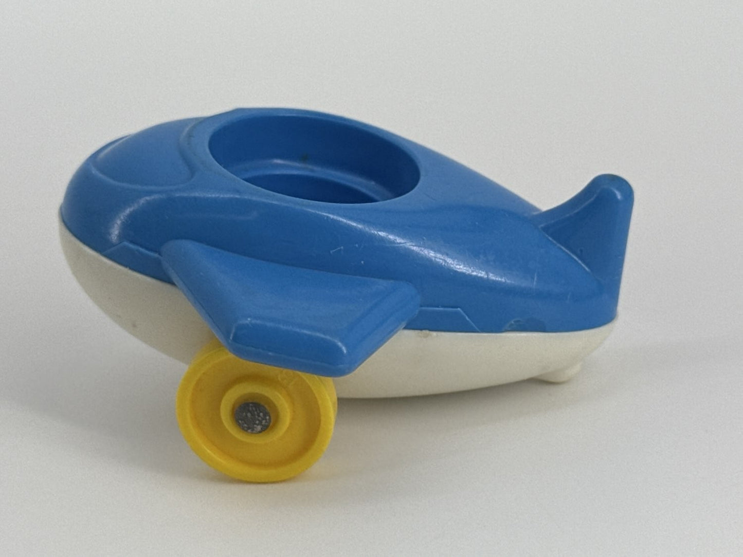 1980 Fisher-Price Little People Blue Yellow Jet Airplane #933