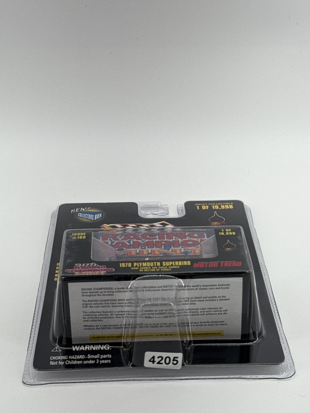 Vintage Racing Champions Mint 1970 Plymouth Superbird Die Cast Car Motor Trend N